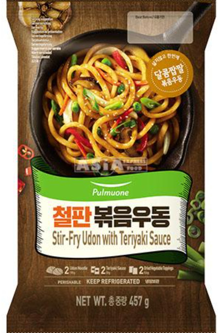 Udon Nudeln gebraten mit Teriyaki-Sauce PULMUONE 12x457,2g