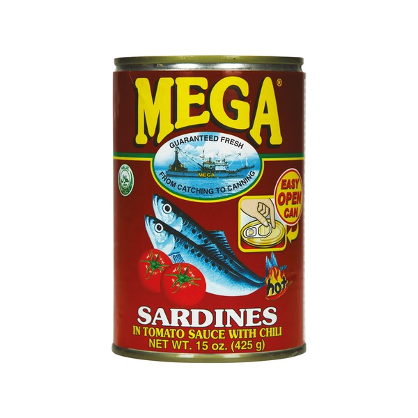 Mega Sardinen in Tomatensauce mit Chili, 24 X 425g